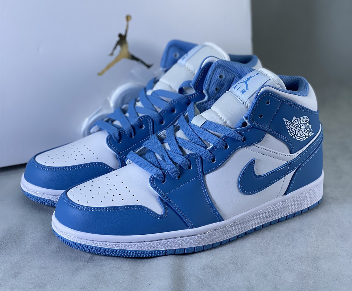 Air Jordan 1 Mid UNC 554724-106 Size: 36-46