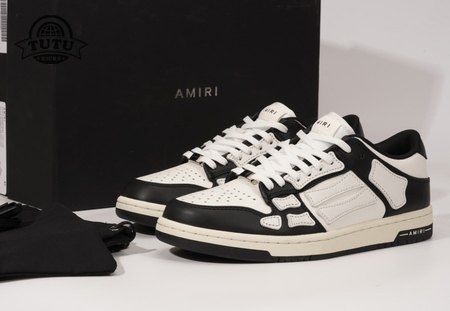 AMIRI Skel Top Low Black White SIZE: 40-45