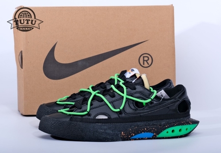 off-white x NK Blazer low'77 Black Green Size 40-46