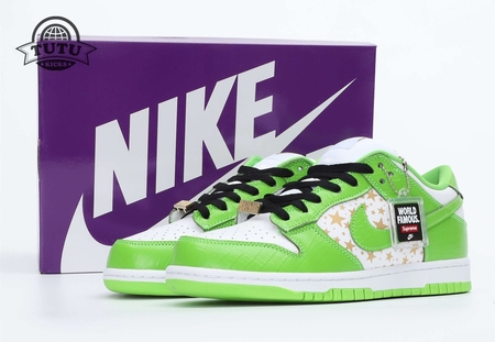 Supreme x Nike SB Dunk Low White Green SP36-47.5