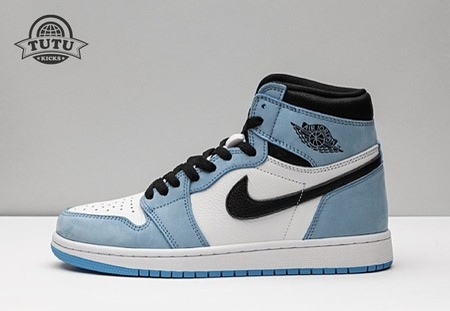 Air Jordan 1 Retro High White University Blue Black 555088-134 Size:36-47.5