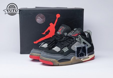 Off-White X Air Jordan 4 Bred CV9388-001 Size 40-47.5